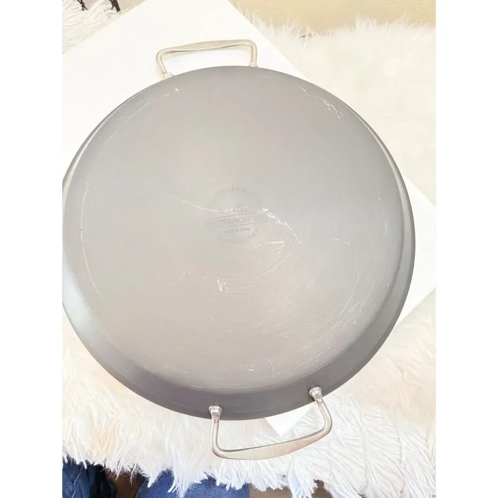 Tramontina 16-Inch Hard Anodized Nonstick Paella Pan Glass Lid